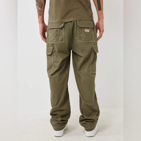True religion BAGGY CARGO PANT color Kalamata men size 32 - Picture 3 of 9